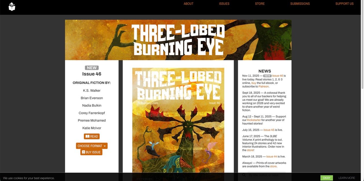Three-Lobed Burning Eye Magazine - Issue cover
