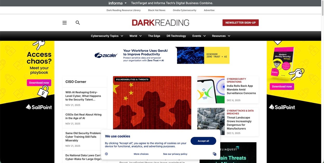 Security writer working on laptop