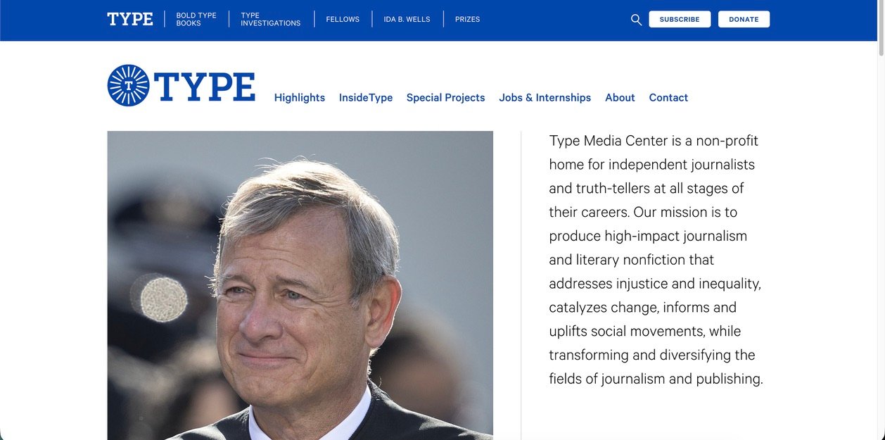 Type Media Center fellow researching and writing an investigative story