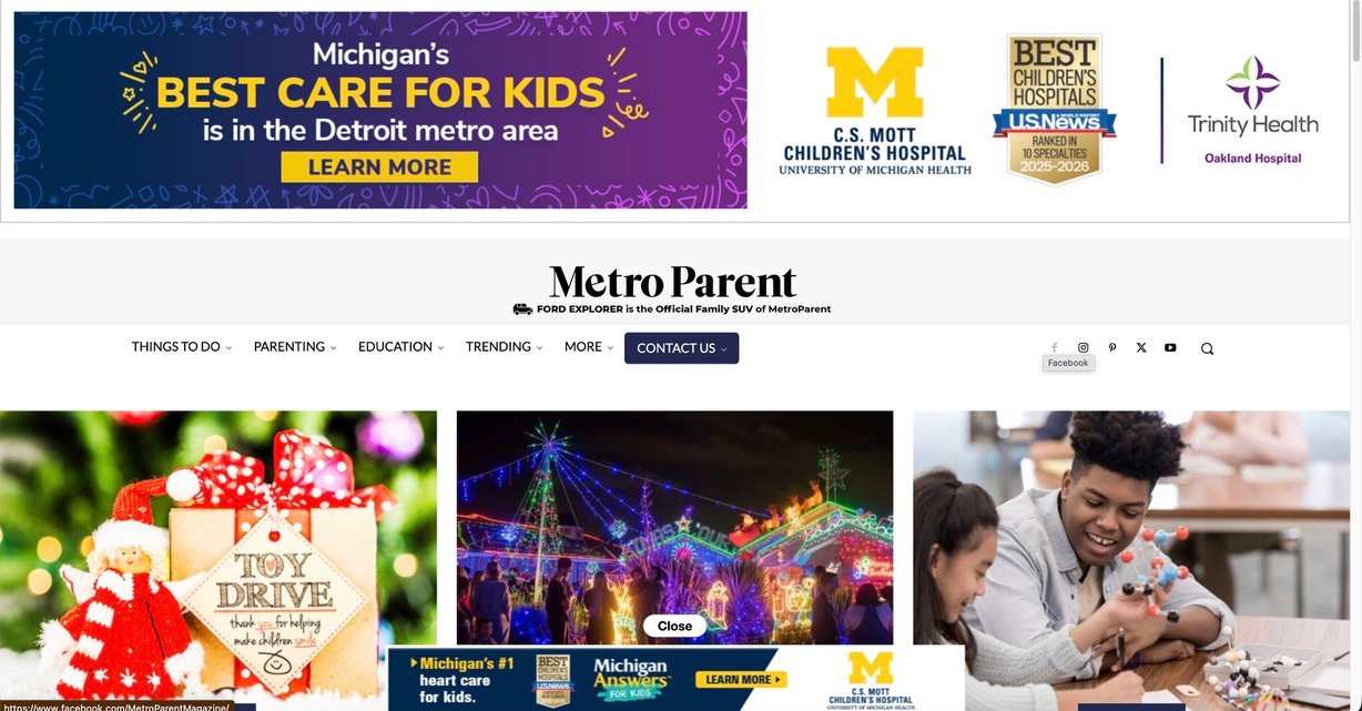 Metro Parent — local parenting magazine and site