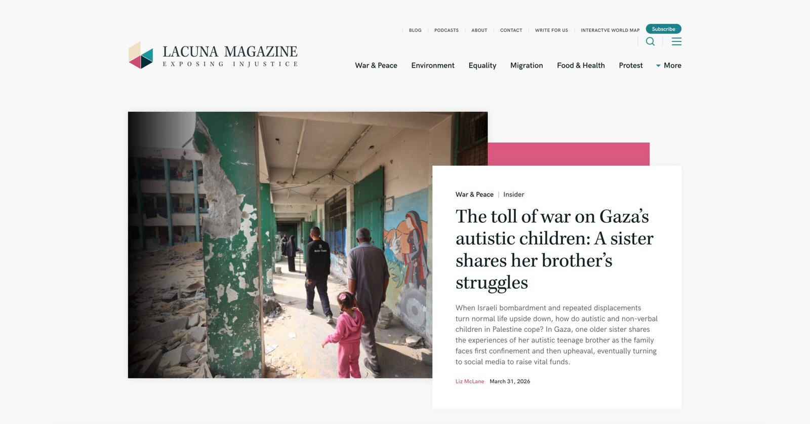 Lacuna Magazine - human rights storytelling